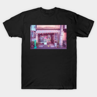 Old Style Tokyo Japanese Store Front. Vaporwave citypop aesthetic Shop Street Photography T-Shirt